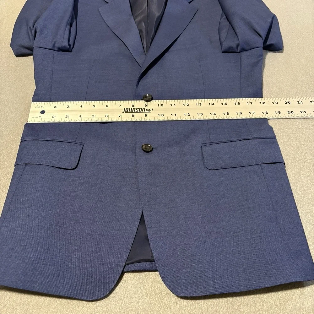 Tommy Hilfiger Sport Coat 38R Blue Wool‎ Blend Performance Stretch Modern Blazer